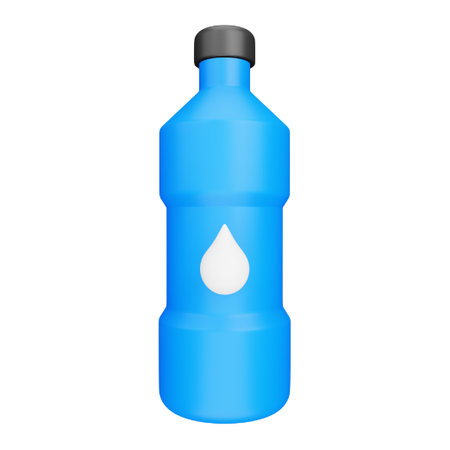 Water bottle 3d rendering isometric icon.のイラスト素材
