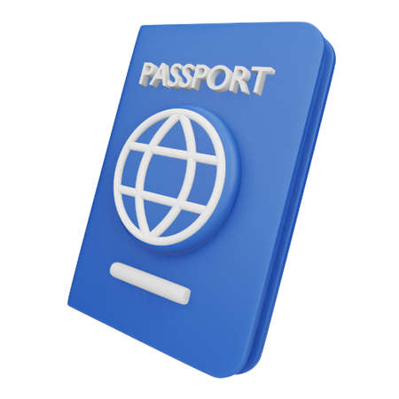 Passport 3d rendering isometric icon.のイラスト素材