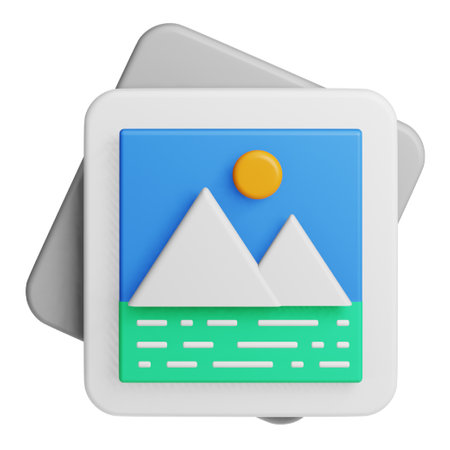 Picture 3d rendering isometric icon.のイラスト素材