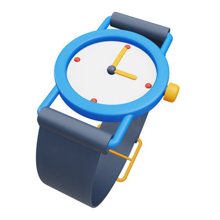 Watch 3d rendering isometric icon.