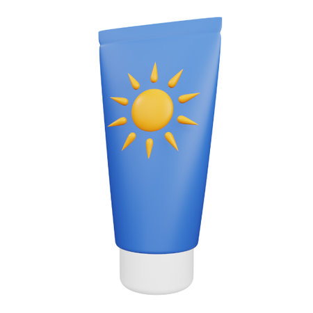 Sunscreen 3d rendering isometric icon.のイラスト素材