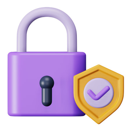 Secure padlock 3d rendering isometric icon.のイラスト素材