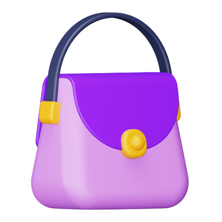 Ladies purse 3d rendering isometric icon.のイラスト素材