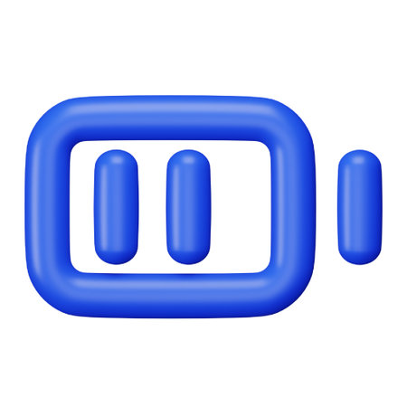 Battery charging 3d rendering isometric bold line icon.のイラスト素材