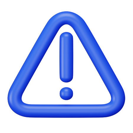 Alert triangle 3d rendering isometric bold line icon.のイラスト素材