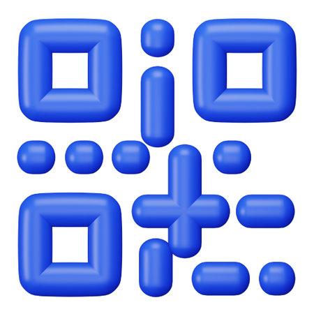 Qr code 3d rendering isometric icon.のイラスト素材