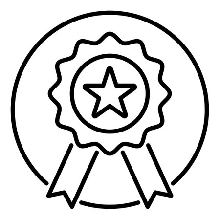 Outline icon for Star award.のイラスト素材