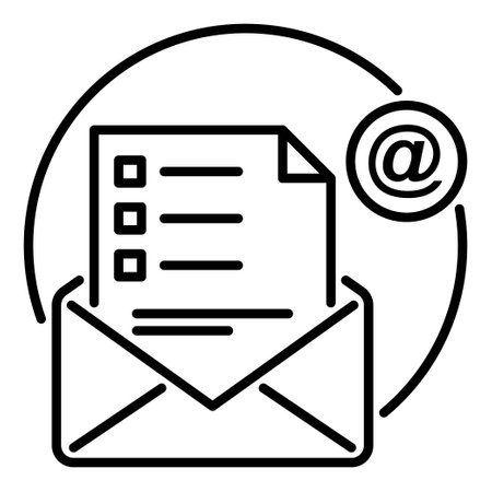 Outline icon for internet email.のイラスト素材