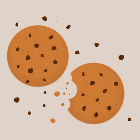 chocolate chip cookiesのイラスト素材