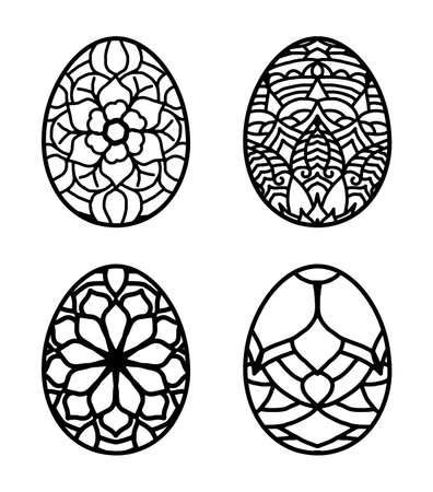 Easter eggs set doodle style.
Happy easter hand drawn.のイラスト素材
