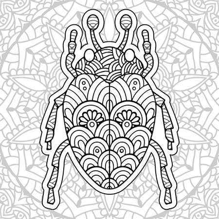 Insect Mandala coloring pages.
Stress Relieving Animals Designsのイラスト素材