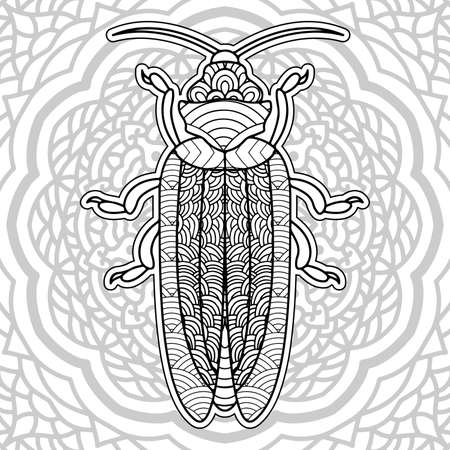 Insect Mandala coloring pages.
Stress Relieving Animals Designsのイラスト素材