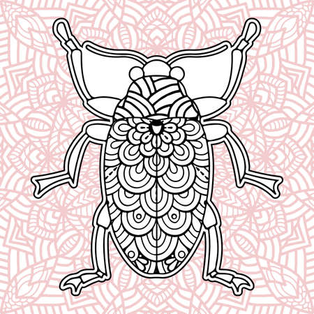 Insect Mandala coloring pages.
Stress Relieving Animals Designsのイラスト素材