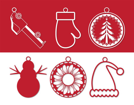 Christmas concept with decoration icons design, vector illustration 10 eps graphic.のイラスト素材