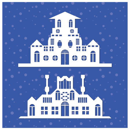 christmas design over blue  background vector illuatration.のイラスト素材