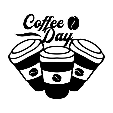 coffee day design, vector illustration eps10 graphic over white backgroundのイラスト素材