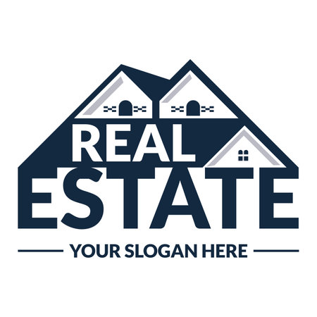 Real estate house logo design. Real estate business vector logo template.のイラスト素材
