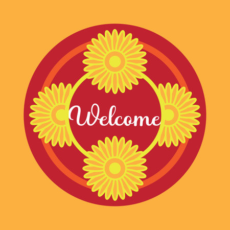 welcome card design, vector illustration eps10 graphic  backgroundのイラスト素材