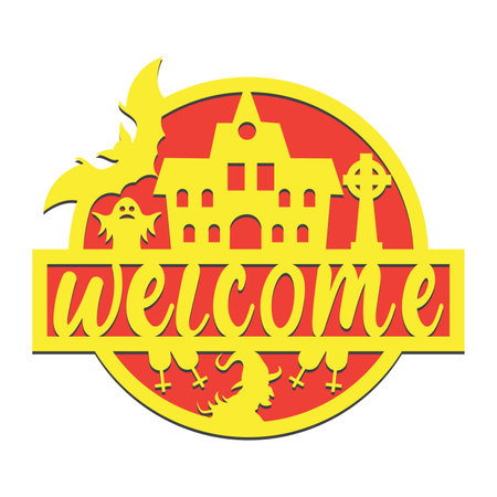 Welcome to Wieliczka, Poland. Vector illustration of a banner with the image of an old town.のイラスト素材