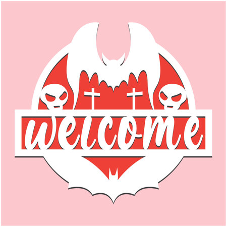 welcome halloween design, vector illustration eps10 graphicのイラスト素材