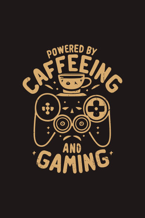 vintage gaming t shirt designのイラスト素材