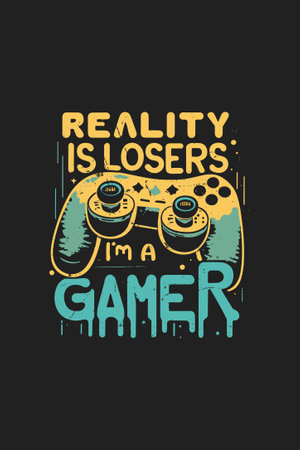 vintage gaming t shirt designのイラスト素材