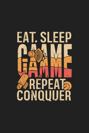 vintage gaming t shirt designのイラスト素材