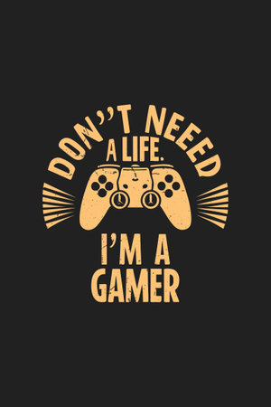 vintage gaming t shirt designのイラスト素材