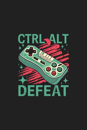 vintage gaming t shirt designのイラスト素材