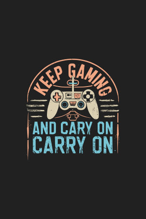 vintage gaming t shirt designのイラスト素材