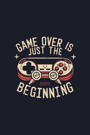 vintage gaming t shirt designのイラスト素材
