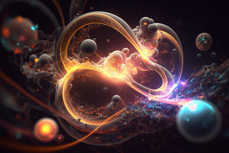 abstract fractal background a computer-generated 2D illustration, textureの素材
