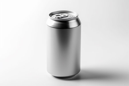 Aluminum can mockup on white background. 3d rendering.の素材