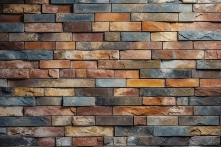Background of brick wall texture or brick wall pattern for interior exterior decoration and industrial construction concept design.の素材
