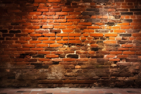 Old brick wall texture background. Grunge red brick wall backgroundの素材