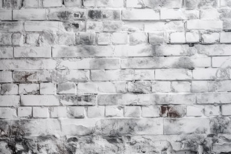 White brick wall texture background. Brickwork or stonework flooring interior.の素材