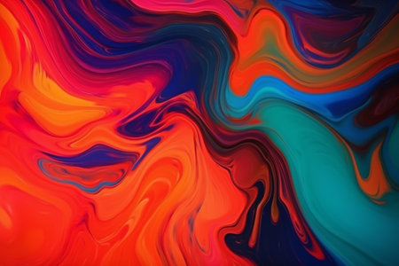 Colorful psychedelic liquefaction background. Fluid painting abstract texture.の素材