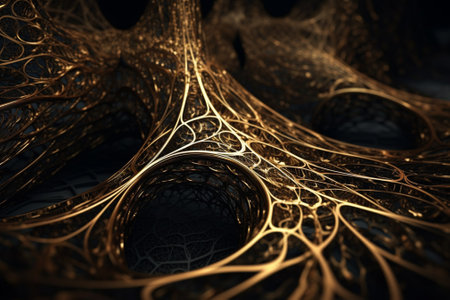 3D surreal illustration. Sacred geometry. Mysterious psychedelic relaxation pattern. Fractal abstract texture. Digital artwork graphic astrology magicの素材