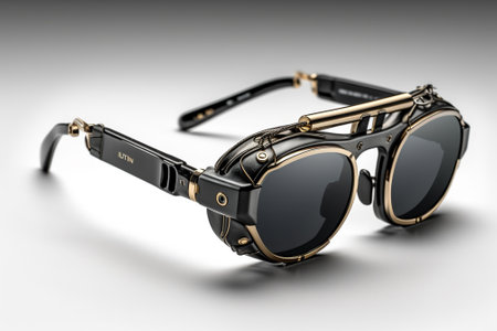 Sunglasses on a white background. 3d rendering. Computer digital drawing.の素材