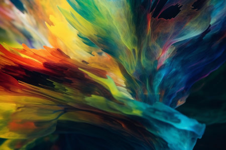 Abstract background of acrylic paint splashing in water. Colorful abstract backgroundの素材