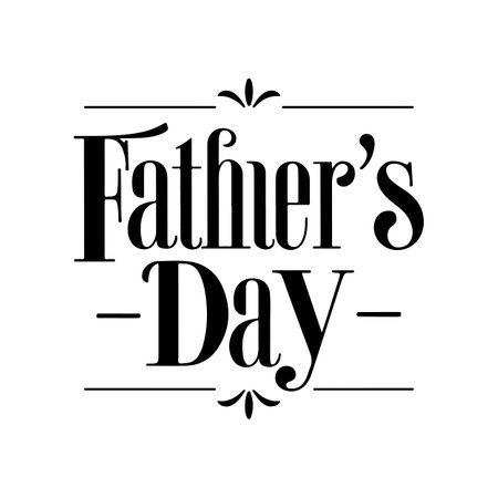 Fathers day greeting card with calligraphy. Vector illustration.のイラスト素材