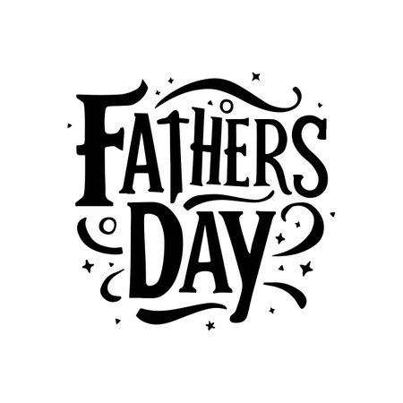Fathers day lettering. Handmade calligraphy. Vector illustration.のイラスト素材