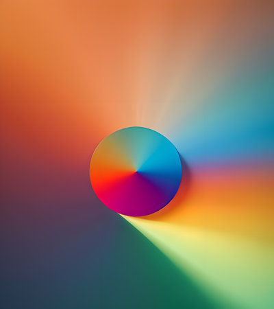 abstract color background with some smooth lines in it and a circleの素材