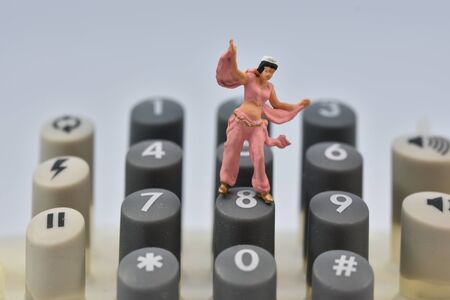 Miniature Bellydancer dancing on her favorite numberの写真素材