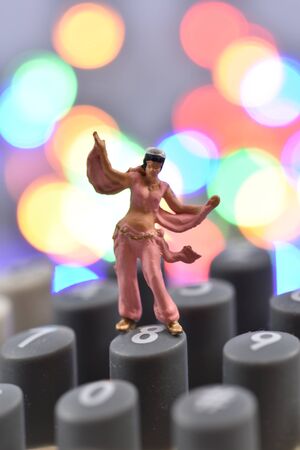 Miniature Bellydancer dancing on her favorite numberの写真素材