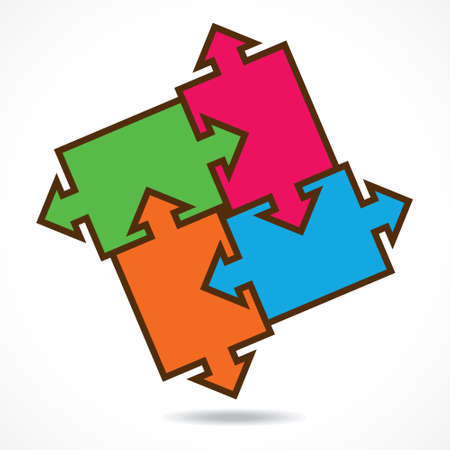 creative color puzzle design background stock vectorのイラスト素材