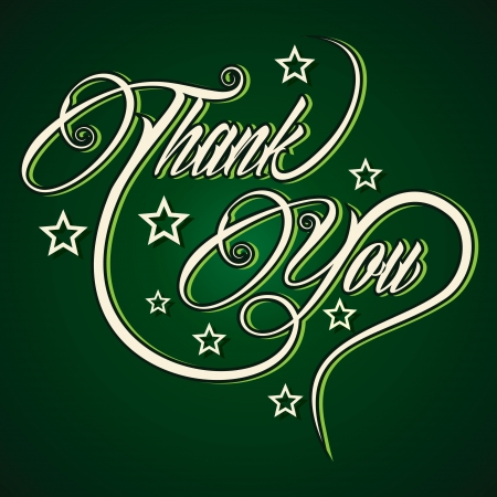 Creative Thank You greeting stock vector のイラスト素材