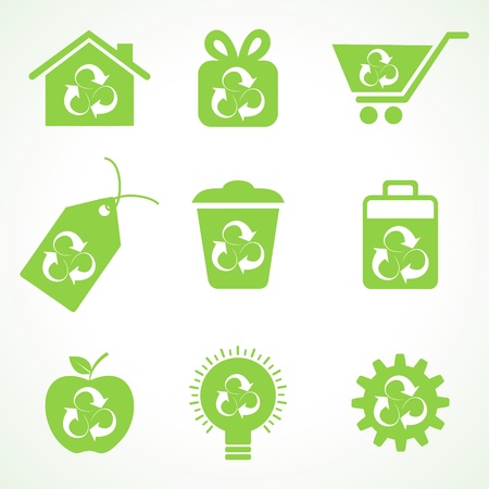 Set of eco icons stock vectorのイラスト素材