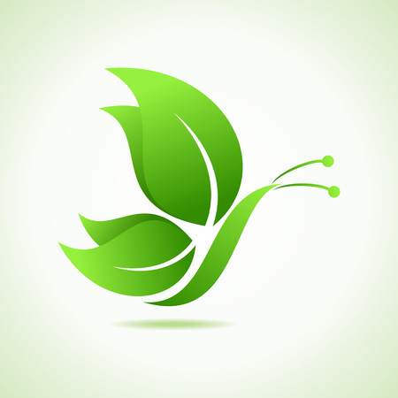 Green decorative butterfly のイラスト素材