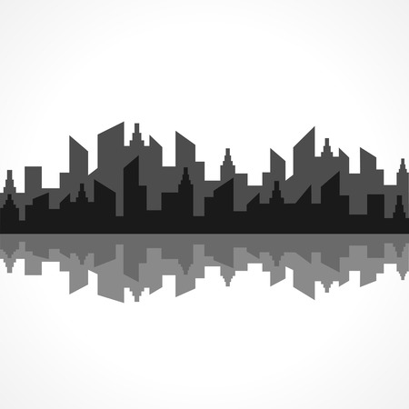 Illustration of abstract black building design のイラスト素材